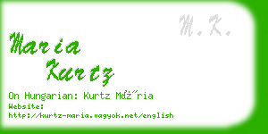 maria kurtz business card